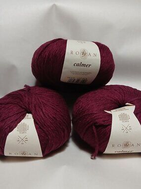 ROWAN Calmer Yarn - Worsted - 3 x 50g Balls - 472 Jewel - RARE/HTF/NOSv